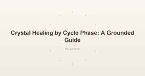 Crystal Healing by Cycle Phase: A Grounded Guide
