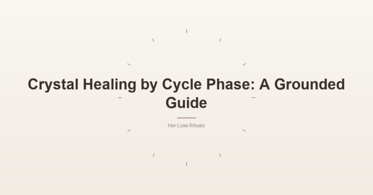 Crystal Healing By Cycle Phase: A Grounded Guide