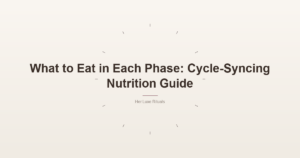 What to Eat in Each Phase: Cycle-Syncing Nutrition Guide