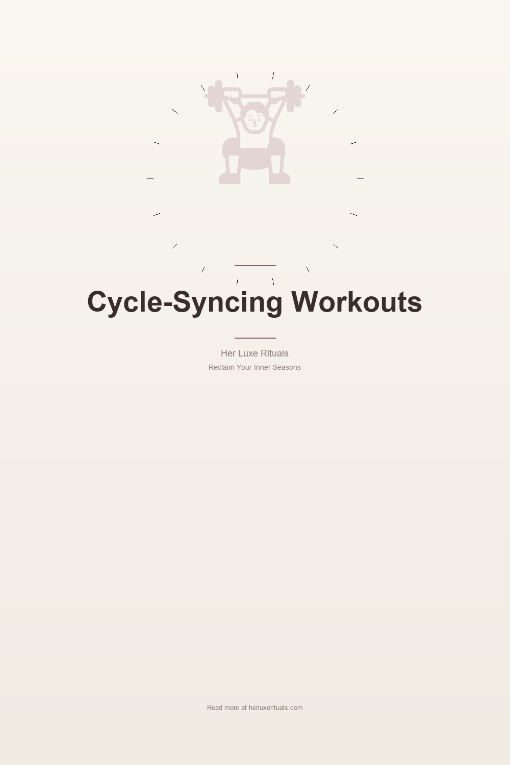 Cycle-Syncing Workouts: Training With Your Hormones, Not Against Them — Pinterest Pin